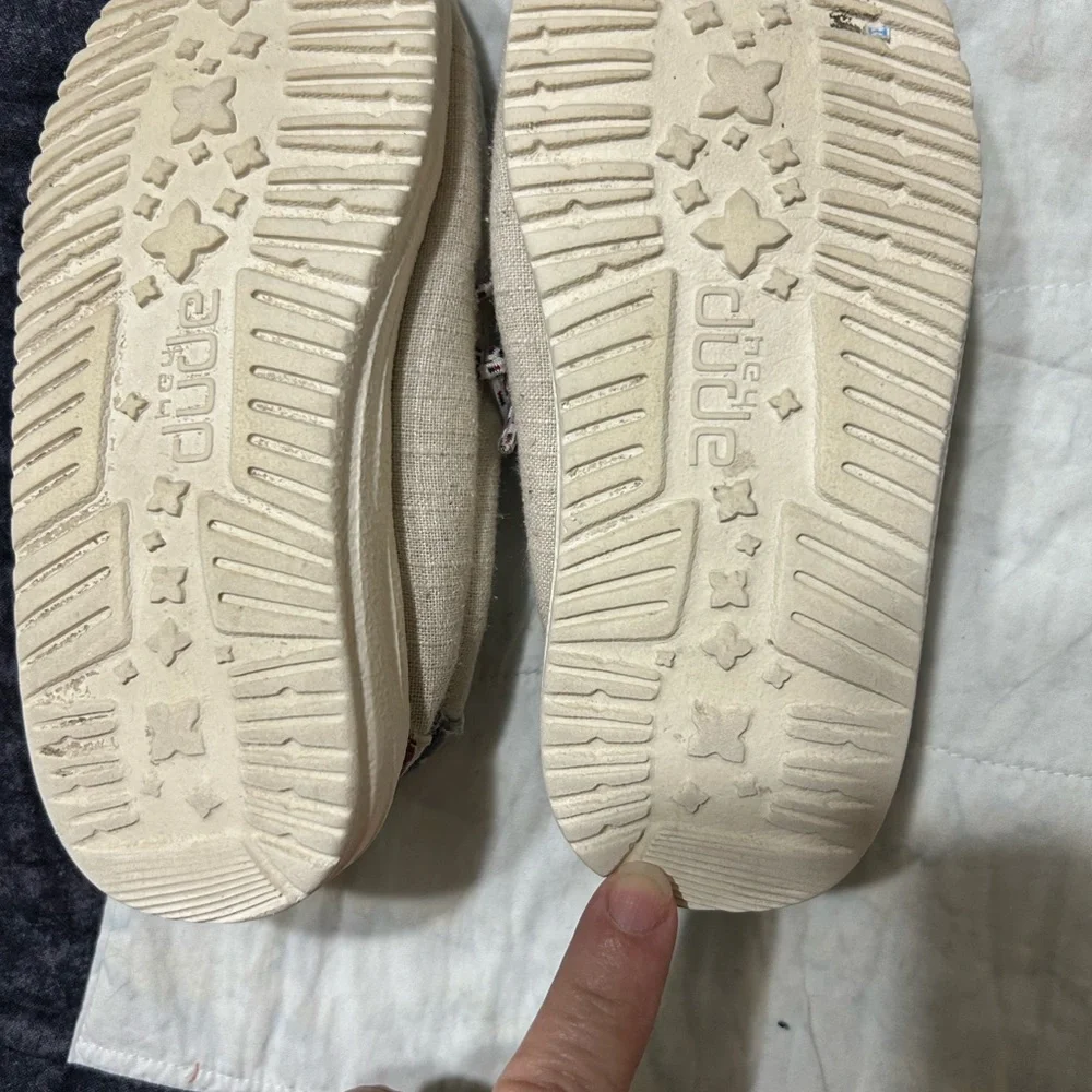 Hey Dude Cream Moccasin Shoes with Relaxed Fit